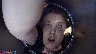 Stepmom stuck in the garbage can needs sex to get free
